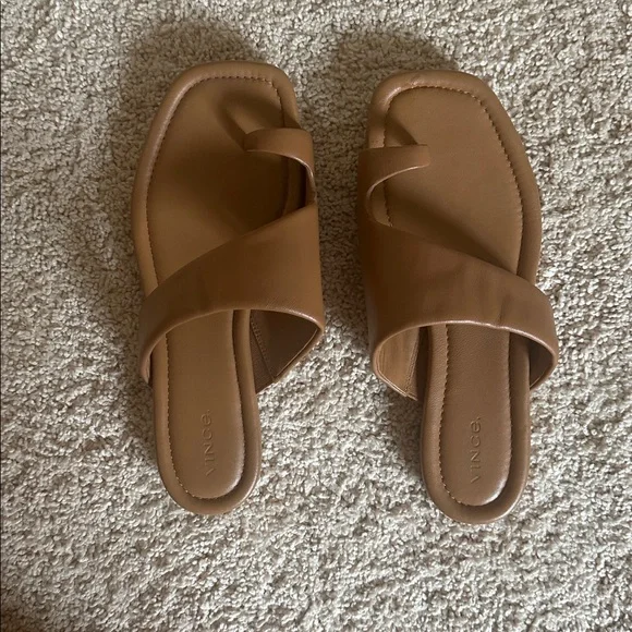 Vince Tan Leather Sandals - Picture 3 of 4